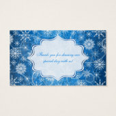 Balise de noce Blue and White Snowflakes Wedding F (Dos)