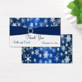Balise de noce Blue and White Snowflakes Wedding F (Bureau)