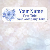 Balise de nom Bleu Rose Custom Text Badge