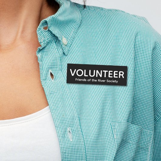 Balise de nom de badge de bénévolat simple