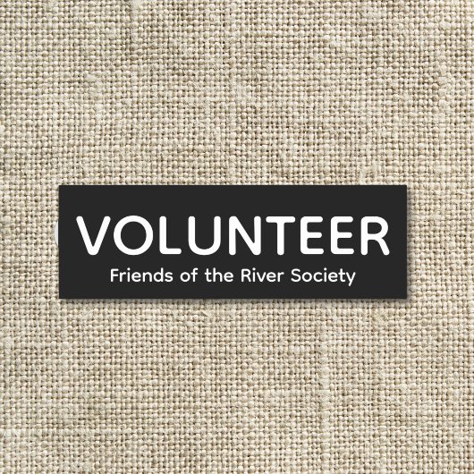 Balise de nom de badge de bénévolat simple