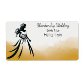 Balise de nom de Étiquette de l'Arrière - plan Abs (Devant)