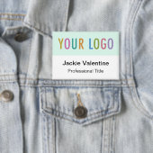 Balise de nom du badge du rectangle avec logo 3.5x (Insitu)