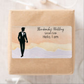 Balise de nom du Étiquette Arrière - plan de l'aqu (En situation)