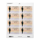 Balise de nom du Étiquette Arrière - plan de l'aqu (Feuille entière)