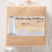 Balise de nom du Étiquette couleur mariage (En situation)