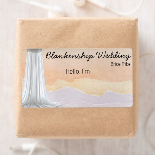 Balise de nom du Étiquette couleur mariage (En situation)