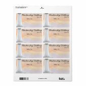 Balise de nom du Étiquette couleur mariage (Feuille entière)