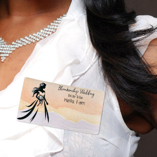 Balise de nom du Étiquette d'aquarelle colorée de 