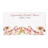 Balise de nom du Étiquette de papier de douche à f (Devant)