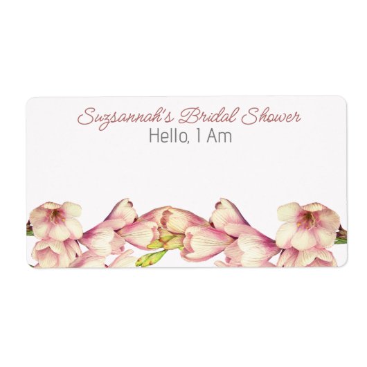 Balise de nom du Étiquette de papier de douche à f (Devant)