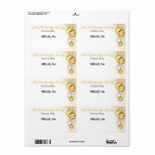 Balise de nom du Étiquette de papier d'ornement de (Feuille entière)