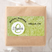 Balise de nom du Étiquette de papier monogramme de (En situation)