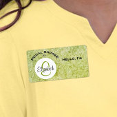 Balise de nom du Étiquette de papier monogramme de