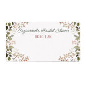 Balise de nom du Étiquette de papier Rose vert à l (Devant)