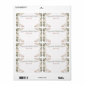 Balise de nom du Étiquette de papier Rose vert à l (Feuille entière)