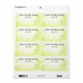 Balise de nom du Étiquette frontalier floral du gr (Feuille entière)