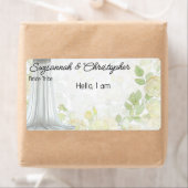 Balise de nom du Étiquette frontalier floral du gr (En situation)