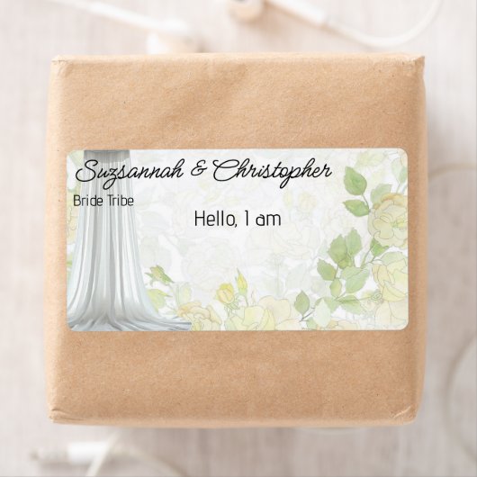 Balise de nom du Étiquette frontalier floral du gr (En situation)