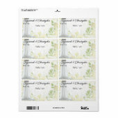 Balise de nom du Étiquette frontalier floral du gr (Feuille entière)