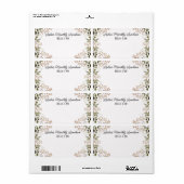 Balise de nom du Étiquette frontalier floral du gr (Feuille entière)