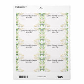 Balise de nom du Étiquette frontalier floral du gr (Feuille entière)