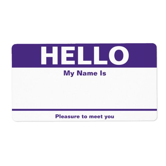 Balise de nom pourpre - Étiquette (Devant)