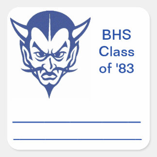 Balise de nom, Sticker Carré de réunion de classe,