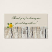 Balise de préférence Burlap, Rose jaune IMPRIMÉE, (Dos)