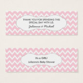 Balise de préférence Chevron rose / baby shower /  (Devant & derrière)