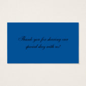 Balise de préférence Cobalt Blue et Black Mariage (Dos)