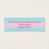 Balise de préférence Floral Aqua, rose chaud et bl (Dos)