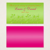 Balise de préférence florale rose, orange et vert  (Devant & derrière)