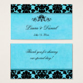 Balise de préférence Mariage damassé bleue et noir (Devant & derrière)