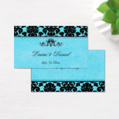 Balise de préférence Mariage damassé bleue et noir (Bureau)