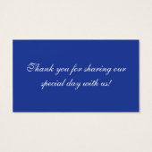 Balise de préférence Mariage damassé bleue, noir, (Dos)