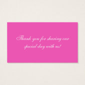 Balise de préférence Mariage damassé rose et blanc (Dos)