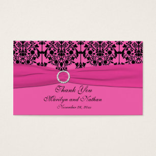 Balise de préférence Mariage damassé rose et noir