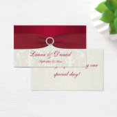 Balise de préférence Mariage damassé rouge et ivoi (Bureau)