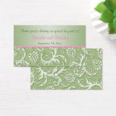 Balise de préférence Mariage damassé verte et rose (Bureau)