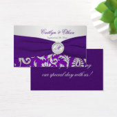 Balise de préférence Monogrammé violet et argent d (Bureau)