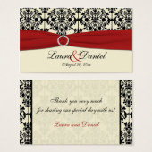 Balise de préférence Red, Cream et Black Mariage d (Devant & derrière)