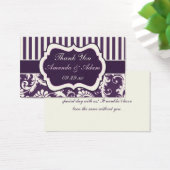 Balise de préférence violet, ivoire, Mariage damas (Bureau)