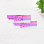 Balise de prix blanc brillant d'aquarelle rose (Bureau)