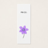 Balise de prix blanc de jolie fleur violette (Devant)