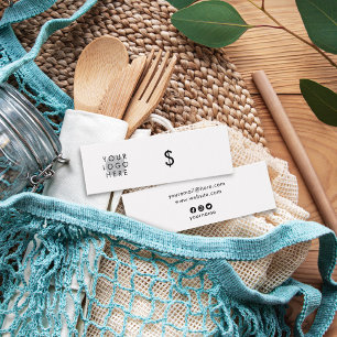 Balise de prix blanc simple sur le logo personnali