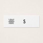 Balise de prix blanc simple sur le logo personnali (Devant)