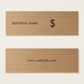 Balise de prix Brown cool en bois (Devant & derrière)