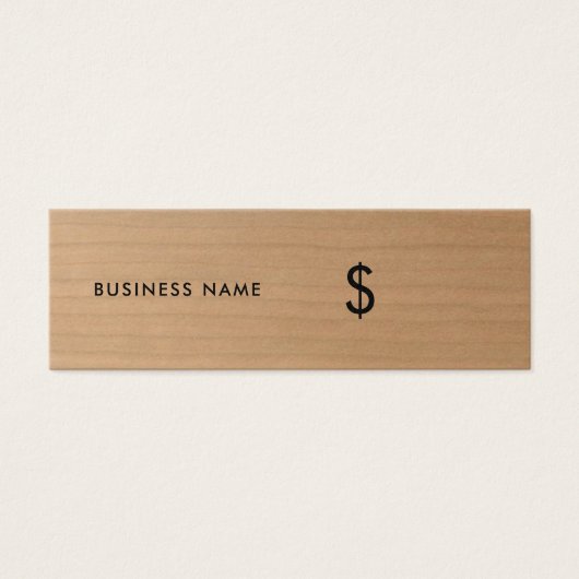Balise de prix Brown cool en bois (Devant)