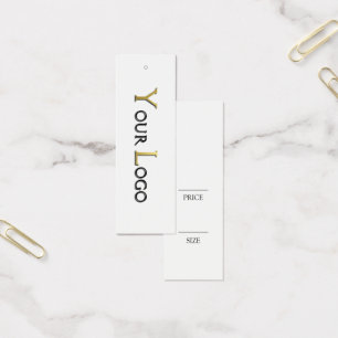 Balise de prix de couture blanc simple